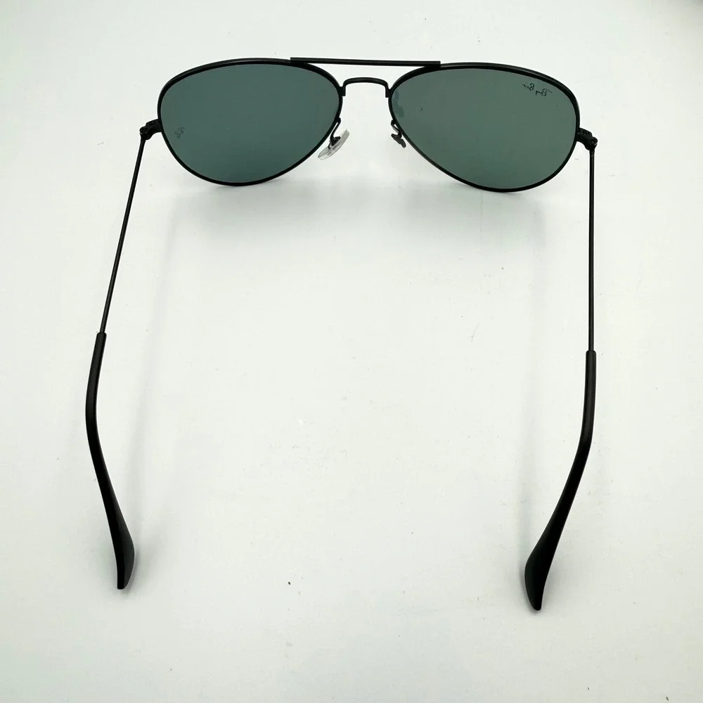 Ray-Ban RB3026 Aviator Large Metal II Sunglasses Black Frame Green Lens 62mm